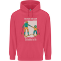 Skiing Father & Son Ski Buddies Fathers Day Childrens Kids Hoodie Heliconia