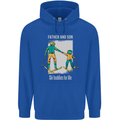 Skiing Father & Son Ski Buddies Fathers Day Childrens Kids Hoodie Royal Blue