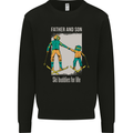 Skiing Father & Son Ski Buddies Fathers Day Kids Sweatshirt Jumper Black