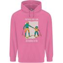 Skiing Father & Son Ski Buddies Fathers Day Mens 80% Cotton Hoodie Azelea