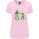 Skiing Father & Son Ski Buddies Fathers Day Womens Wider Cut T-Shirt Light Pink