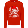 Skinhead Roman Trojan Helmet Punk Music Mens Sweatshirt Jumper Bright Red