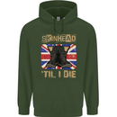 Skinhead Til I Die Punk Music Mens 80% Cotton Hoodie Forest Green