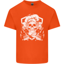 Skull Chef Cooking Cook Baker Baking Mens Cotton T-Shirt Tee Top Orange