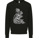 Skull Crown Biker Skull Gothic Heavy Metal Mens Sweatshirt Jumper Black