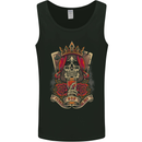 Skull King Playing Cards Biker Motorbike Mens Vest Tank Top Black