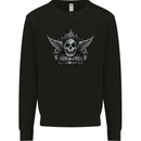 Skull Live Free or Die Mens Sweatshirt Jumper Black