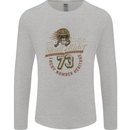 Skull Rider Motorcycle Biker Motorbike Mens Long Sleeve T-Shirt Sports Grey