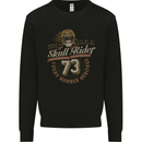 Skull Rider Motorcycle Biker Motorbike Mens Sweatshirt Jumper Black