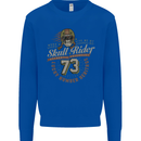 Skull Rider Motorcycle Biker Motorbike Mens Sweatshirt Jumper Royal Blue