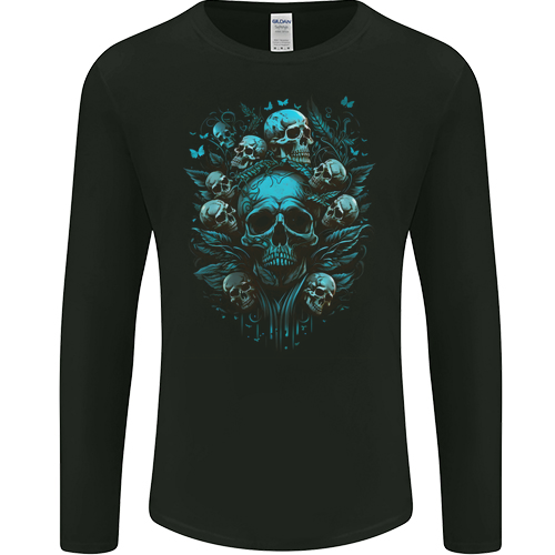 Skull Tree Gothic Heavy Metal Rock Music Biker Mens Womens Kids Unisex Black Mens L\S T-Shirt