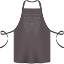 Skull Wings Viking Gothic  Wings Gym Biker Cotton Apron 100% Organic Dark Grey