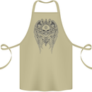 Skull Wings Viking Gothic  Wings Gym Biker Cotton Apron 100% Organic Khaki