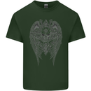 Skull Wings Viking Gothic  Wings Gym Biker Mens Cotton T-Shirt Tee Top Forest Green