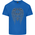 Skull Wings Viking Gothic  Wings Gym Biker Mens Cotton T-Shirt Tee Top Royal Blue