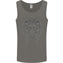 Skull Wings Viking Gothic  Wings Gym Biker Mens Vest Tank Top Charcoal