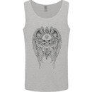 Skull Wings Viking Gothic  Wings Gym Biker Mens Vest Tank Top Sports Grey
