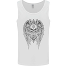 Skull Wings Viking Gothic  Wings Gym Biker Mens Vest Tank Top White