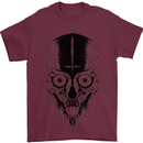 Skull With a Sword Gothic Heavy Metal Rock Mens T-Shirt Cotton Gildan Maroon