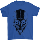 Skull With a Sword Gothic Heavy Metal Rock Mens T-Shirt Cotton Gildan Royal Blue