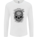 Skull of Chains Mens Long Sleeve T-Shirt White