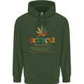 Skuncle Uncle That Smokes Weed Funny Drugs Mens 80% Cotton Hoodie Forest Green