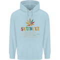 Skuncle Uncle That Smokes Weed Funny Drugs Mens 80% Cotton Hoodie Light Blue