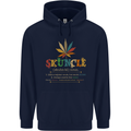 Skuncle Uncle That Smokes Weed Funny Drugs Mens 80% Cotton Hoodie Navy Blue