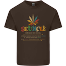 Skuncle Uncle That Smokes Weed Funny Drugs Mens Cotton T-Shirt Tee Top Dark Chocolate