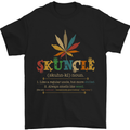 Skuncle Uncle That Smokes Weed Funny Drugs Mens T-Shirt Cotton Gildan Black