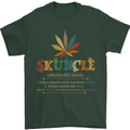 Skuncle Uncle That Smokes Weed Funny Drugs Mens T-Shirt Cotton Gildan Forest Green