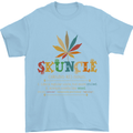 Skuncle Uncle That Smokes Weed Funny Drugs Mens T-Shirt Cotton Gildan Light Blue