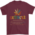 Skuncle Uncle That Smokes Weed Funny Drugs Mens T-Shirt Cotton Gildan Maroon