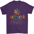 Skuncle Uncle That Smokes Weed Funny Drugs Mens T-Shirt Cotton Gildan Purple