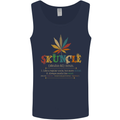 Skuncle Uncle That Smokes Weed Funny Drugs Mens Vest Tank Top Navy Blue