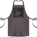 Skydiving Barcode Skydive Skydiver Freefall Cotton Apron 100% Organic Dark Grey