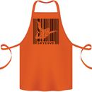 Skydiving Barcode Skydive Skydiver Freefall Cotton Apron 100% Organic Orange