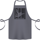 Skydiving Barcode Skydive Skydiver Freefall Cotton Apron 100% Organic Steel