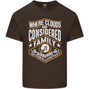 Skydiving Clouds Are Family Skydiver Mens Cotton T-Shirt Tee Top Dark Chocolate
