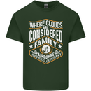 Skydiving Clouds Are Family Skydiver Mens Cotton T-Shirt Tee Top Forest Green