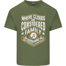 Skydiving Clouds Are Family Skydiver Mens Cotton T-Shirt Tee Top Military Green