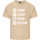 Skydiving Jump Land Pack Funny Skydiver Mens Cotton T-Shirt Tee Top Sand