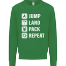 Skydiving Jump Land Pack Funny Skydiver Mens Sweatshirt Jumper Irish Green