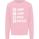 Skydiving Jump Land Pack Funny Skydiver Mens Sweatshirt Jumper Light Pink