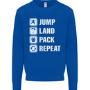 Skydiving Jump Land Pack Funny Skydiver Mens Sweatshirt Jumper Royal Blue