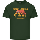 Sleeping Fox Energy Funny Lazy Anti-Social Mens Cotton T-Shirt Tee Top Forest Green