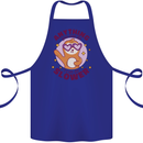 Sloth Anything I Can Do Slower Funny Cotton Apron 100% Organic Royal Blue
