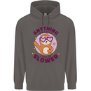 Sloth Anything I Can Do Slower Funny Mens 80% Cotton Hoodie Charcoal