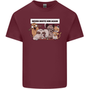 Sloth Board Games Funny Mens Cotton T-Shirt Tee Top Maroon
