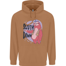 Sloth Down Policeman Funny Mens 80% Cotton Hoodie Caramel Latte